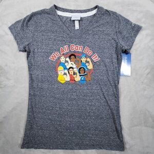 Boeing Shirt Womens Small Gray Graphic Print We All Can Do It Rosie Riveter NWT